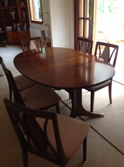 G PLAN dining room table and chairs.